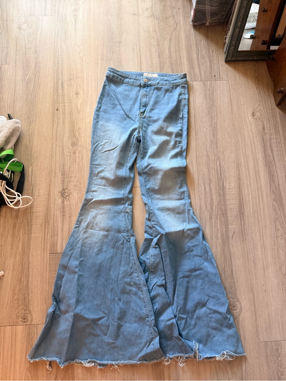 Free People Light Blue Denim Flare Jeans